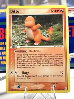 Pokemon TCG Ditto Charmander Delta Species Card 37/113 Non-Holo NM - Image 1