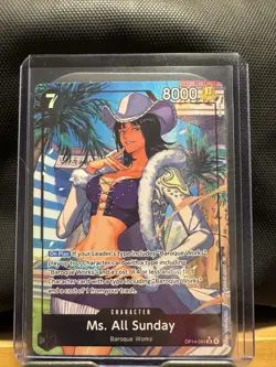 Ms. All Sunday OP14-084 One Piece CCG 8000 Power Character Card - Image 1