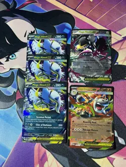 Pokemon TCG Mega Absol EX Mega Mawile Ex Mega Camerupt Ex Cards Lot - Image 1