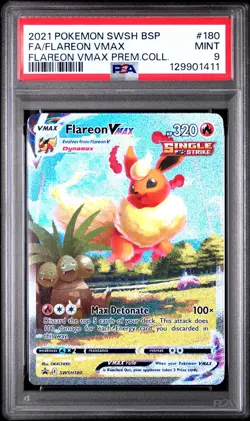 Flareon VMAX SWSH180 SWSH: Sword & Shield Promo Cards Holo PSA 9 - Image 1