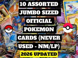 ✅ 10 JUMBO SIZED Pokemon V VSTAR VMAX MEGA EX Cards Bulk Lot NM/LP 2026 NOT USED - Image 1
