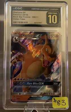 CGC 10 Gen Mint Charizard GX SM211 Black Star Promo Hidden Fates 2019 Pokemon - Image 1