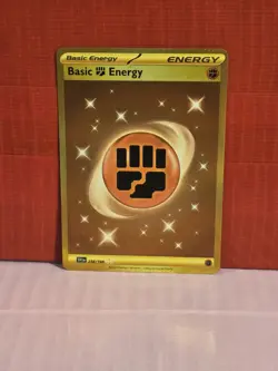Fighting Energy 258/198 Secret Golden Rare Scarlet & Violet Pokemon TCG NM - Image 1