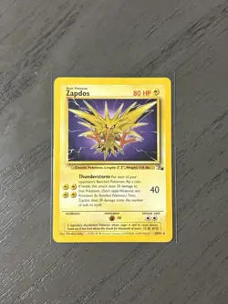 Pokemon TCG Zapdos 30/62 Fossil Non-Holo Rare Unlimited - Image 1