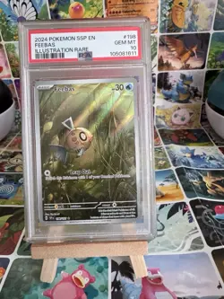 PSA 10 Pokemon Surging Sparks Feebas Illustration Rare #198/191 pristine slab - Image 1