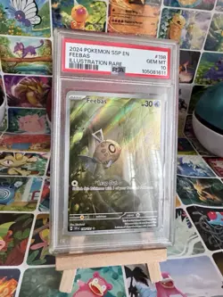 PSA 10 Pokemon Surging Sparks Feebas Illustration Rare #198/191 pristine slab - Image 3