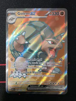 Pokemon TCG: Golem ex - 189/165 Full Art Holo Scarlet and Violet 151 NM - Image 1