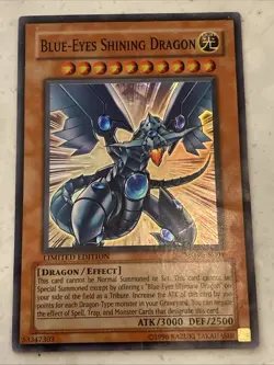 Blue-Eyes Shining Dragon MOV-EN001 Yu-Gi-Oh! Card TCG Limited Edition Super Rare - Image 1