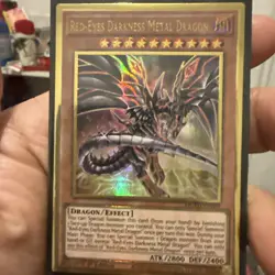 Yugioh Red-Eyes Darkness Metal Dragon (Alternate) MGED-EN009 Premium Gold 1st Ed - Image 1