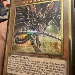 Yugioh Red-Eyes Darkness Metal Dragon (Alternate) MGED-EN009 Premium Gold 1st Ed - Image 3