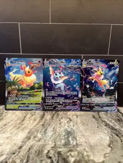 Flareon, Vaporeon, Jolteon Vmax Lot 2021 Premium Collection Jumbo Promo Cards - Image 1