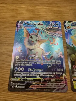 Jumbo Flareon, Jolteon & Vaporeon VMAX Oversized Pokemon Cards SWSH + Coin - Image 2