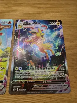 Jumbo Flareon, Jolteon & Vaporeon VMAX Oversized Pokemon Cards SWSH + Coin - Image 4