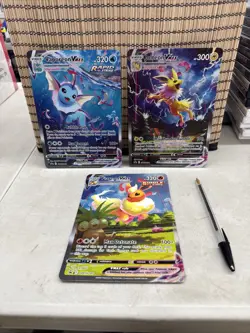 Jumbo Flareon, Jolteon & Vaporeon VMAX Oversized Pokemon Cards SWSH - Image 1