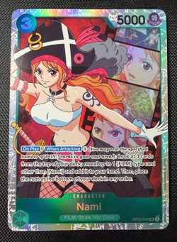 One Piece TCG Nami OP02-036 SR Foil Paramount War English NM - Image 1