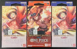 One Piece TCG Special DON!! Set Vol 1 + 2 Lot Of 3 Ace + Luffy Sealed Brand New - Image 1