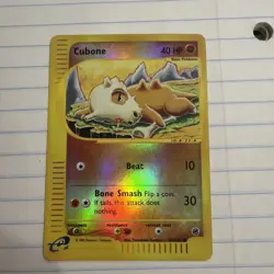 Pokemon 2002 Cubone Reverse Holo Expedition Card 103/165 WOTC E-Reader - Image 1