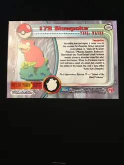 Topps Series 2 1999 TV Animation Ed SLOWPOKE #79 Pokemon Character Card - Image 4