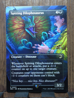 MTG😍 Spitting Dilophosaurus ( Borderless ) Universes Beyond: Jurassic NM😍 - Image 1