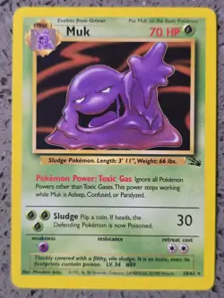 Pokemon - Muk - 28/62 - Fossil - WOTC - Rare - NM/LP - Image 1