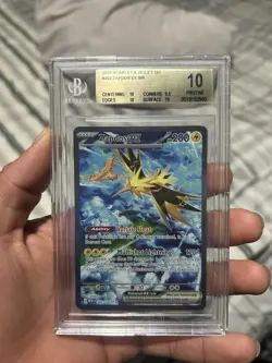 Pokemon Zapdos ex 202/165 Scarlet & Violet 151 SIR BGS 10 Holo English - Image 1