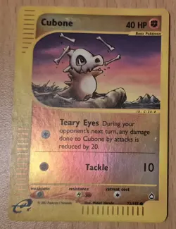 Cubone 72/147 Aquapolis Reverse Holo - Pokemon TCG English great condition - Image 1