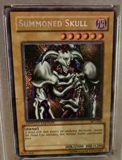2002 Yu-Gi-Oh! Summoned Skull BPT-002 Limited Edition Reverse Foil Error PSA 9 - Image 3
