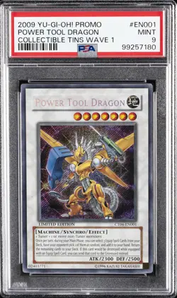 2009 YU-GI-OH! PROMO COLLECTIBLE TINS WAVE 1 #EN001 POWER TOOL DRAGON PSA 9 - Image 1