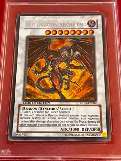Yu-gi-oh Red Dragon Archfiend CT05-EN002 PSA9 Secret Mint - Image 2