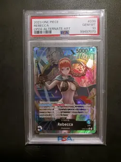 One Piece Card Game TCG Rebecca OP04-039 Alt Art Leader PSA 10 - Image 1