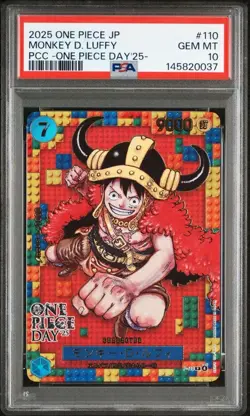 [PSA10] 2025 ONE PIECE MONKEY D. LUFFY P-110 PCC -ONE PIECE DAY '25- Japanese - Image 1