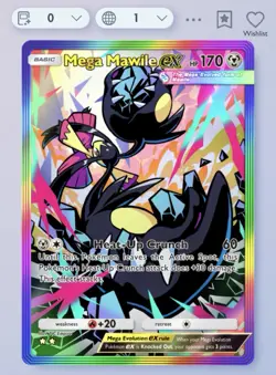Pokemon TCG Pocket - Mega Mawile Ex - Rainbow 2⭐Card - English - Fast Delivery - Image 1