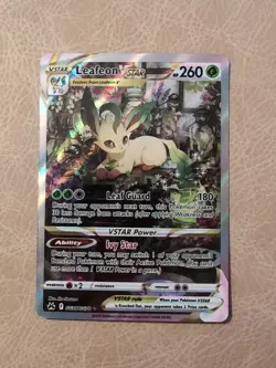 Pokemon TCG LEAFEON VSTAR GG35/GG70 Crown Zenith Galarian Gallery Holo Rare NM - Image 1