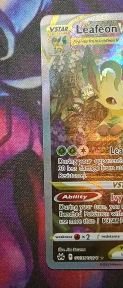 Pokemon TCG Leafeon VSTAR GG35/GG70 Crown Zenith: Galarian Gallery NM - Image 2