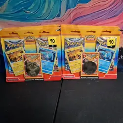 10 Pokemon TCG Zapdos Moltres Articuno Promo Blister 2-Pack with 3 Foil Cards - Image 1
