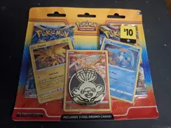 10 Pokemon TCG Zapdos Moltres Articuno Promo Blister 2-Pack with 3 Foil Cards - Image 2