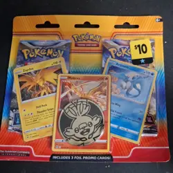 10 Pokemon TCG Zapdos Moltres Articuno Promo Blister 2-Pack with 3 Foil Cards - Image 4