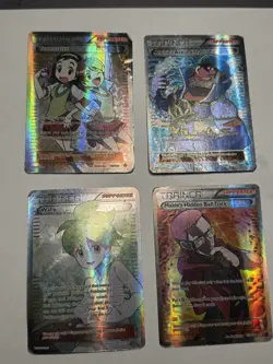 Pokemon XY Full Art Holo Trainer Supporter Card Lot Teammates Archie Wally Maxie - Image 1