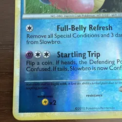POKEMON CARD SLOWBRO 38/90 2010 RARE HOLO NEW MINT ORIGINAL ITALIA - Image 5
