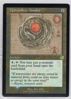 1x Quicksilver Amulet *Foil* - The Brothers' War Retro Artifacts - Near Mint - Image 1