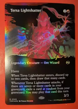 MTG: TARKIR DRAGONSTORM, TERSA LIGHTSHATTER, 0345, RARE /NM/BORDERLESS /FOIL - Image 1