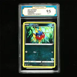 TQG 9.5 MINT+ 2021 Pokemon ENG Carvanha 162/264 C - Image 1