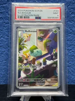 2024 POKEMON SCR EN-STELLAR CROWN ILLUSTRATION RARE #143 BULBASAUR PSA 9 - Image 1