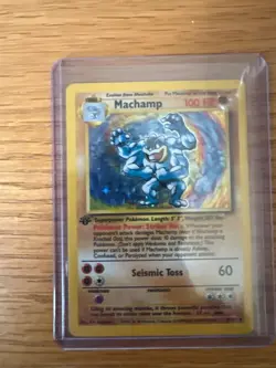 1999 1st Edition Pokemon Machamp 008/102 Deck Exclusives Holo - Image 1