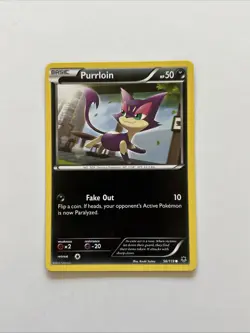 Purrloin XY Phantom Forces Pokemon NM 56/119 - Image 1