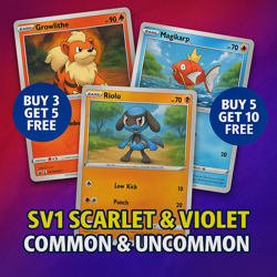 Pokemon TCG Scarlet & Violet Base Set Singles Common & Uncommon Card List NM/M - Image 1
