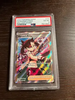 POKEMON 2022 SWSH Brilliant Stars MARNIE'S PRIDE Trainer #171 PSA 6 - Image 1