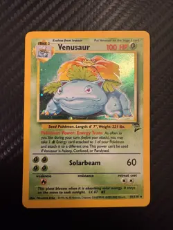 Pokemon TCG Venusaur Holo Rare Base Set 2 18/130 Vintage 1999 WOTC - Image 1