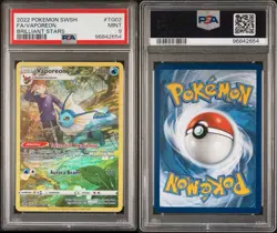 2022 Pokemon SWSH Brilliant Stars Vaporeon Trainer Gallery Holo #TG02/TG30 PSA 9 - Image 2