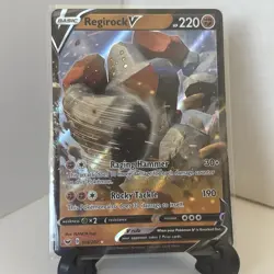 Regirock V 104/202 Sword & Shield Base Set Holo Pokemon TCG NM 2020 - Image 1
